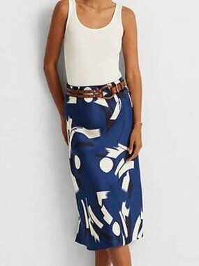 Lauren Ralph Lauren Geometric abstract midi skirt